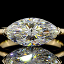 2.59 Cts 14k Yellow Gold Marquise Shape Solitaire Ring - Image 3