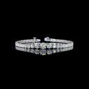 10.71 Cts 14k White Gold Mix Shape Riviera Bracelet - Video