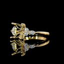 0.24 Cts 18k Yellow Gold Mix Shape Split Shank Ring - Image 2