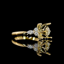 0.24 Cts 18k Yellow Gold Mix Shape Split Shank Ring - Image 3