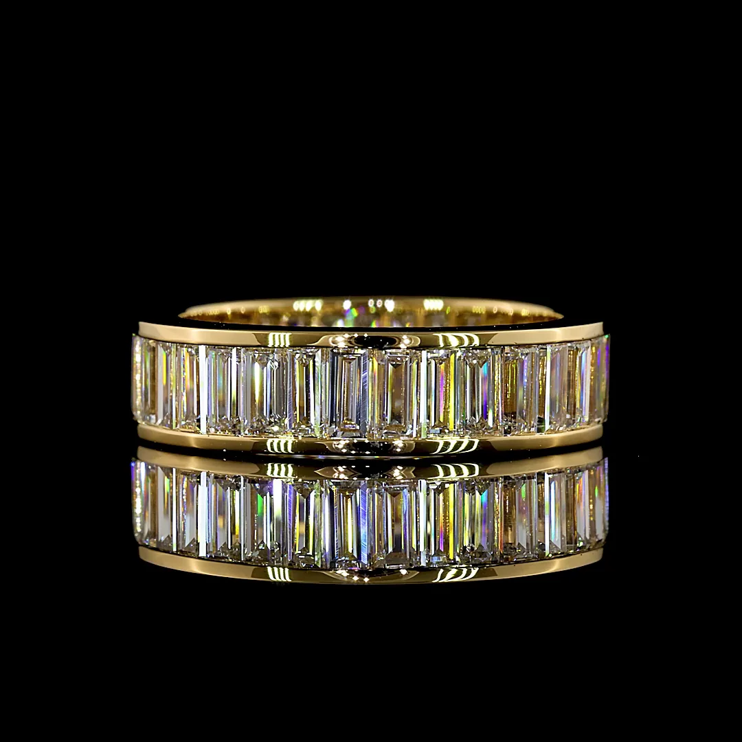 2.72 Cts 18k Yellow Gold Baguette Shape Eternity Band Eternity Band - Video