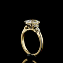 3.17 Cts 14k Yellow Gold Cushion Brilliant Shape Split Shank Ring - Image 2