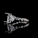 0.24 Cts Platinum Pear Shape Hidden Halo Ring - Image 2