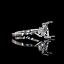 0.24 Cts Platinum Pear Shape Hidden Halo Ring - Image 3