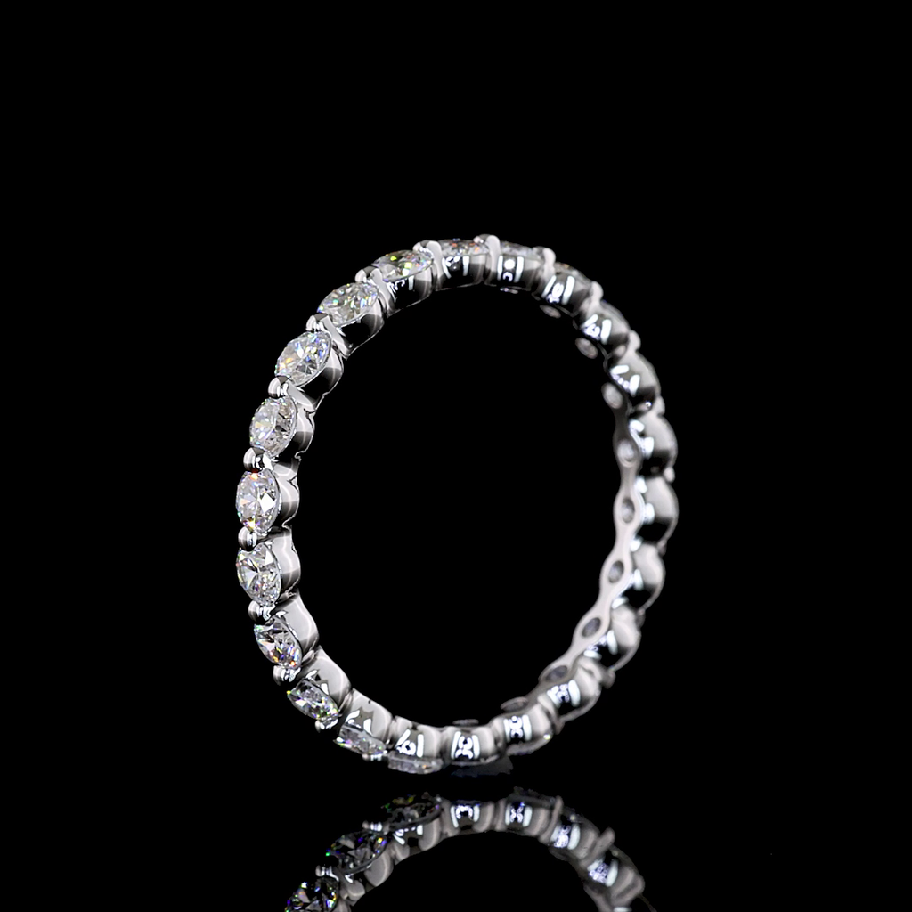 1.2 Cts 14k White Gold Round Shape Eternity Band Eternity Band - Image 4