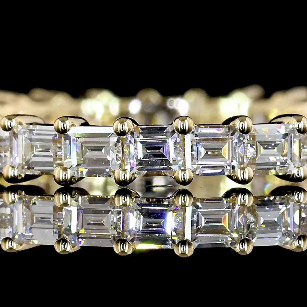 0.84 Cts 14k Yellow Gold Baguette Shape Eternity Band Eternity Band - Image 3