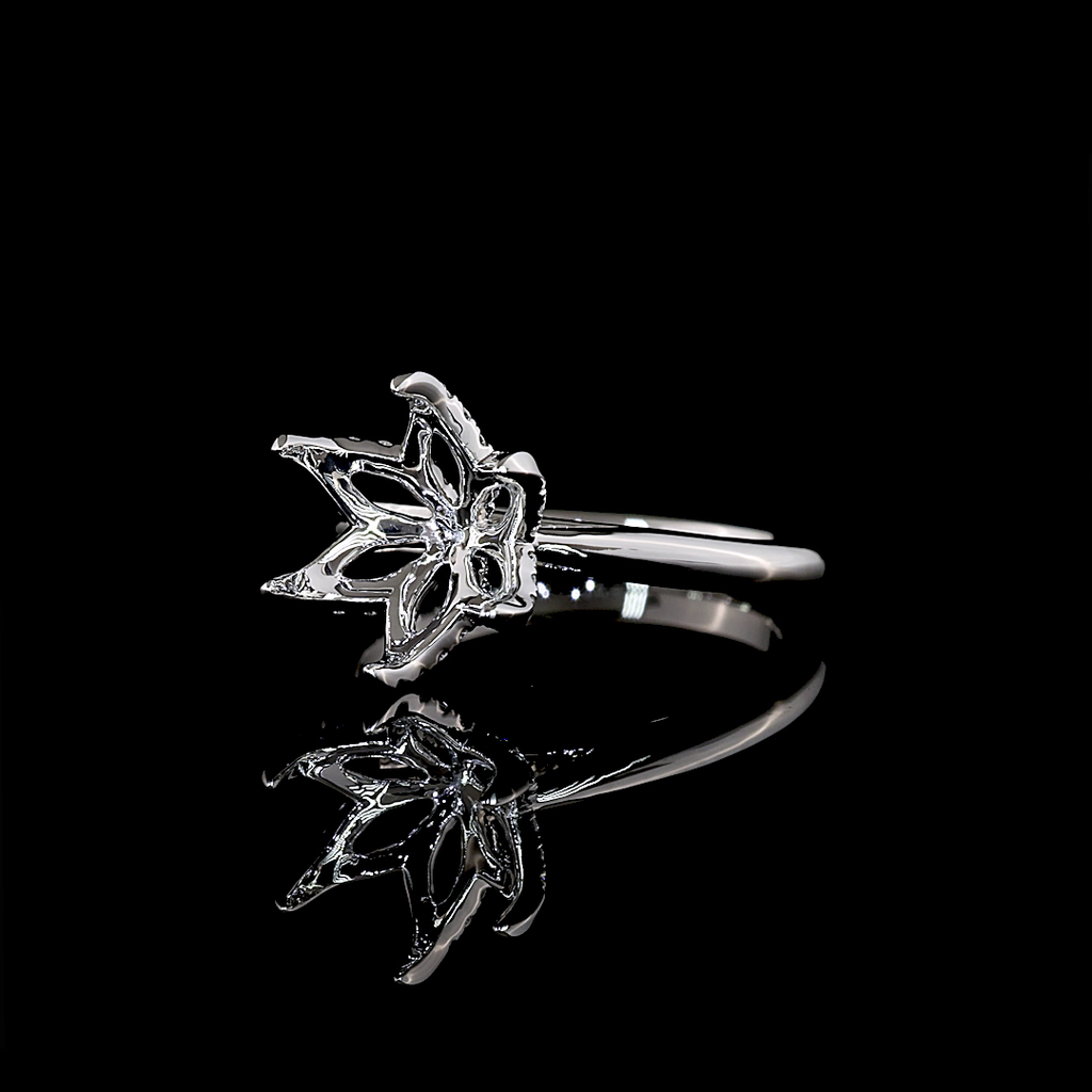 0.23 Cts Platinum Round Shape Hidden Halo Ring - Image 2