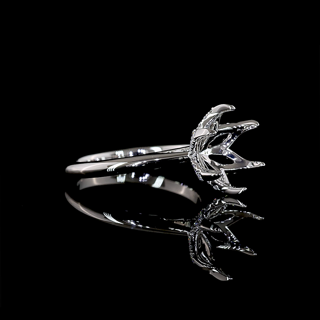 0.23 Cts Platinum Round Shape Hidden Halo Ring - Image 3