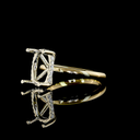 0.1 Cts 14k Two Tone Shape Hidden Halo Ring - Image 2