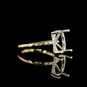 0.1 Cts 14k Two Tone Shape Hidden Halo Ring - Image 3
