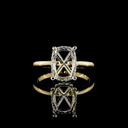 0.1 Cts 14k Two Tone Shape Hidden Halo Ring - Video