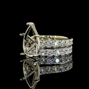 1.58 Cts 14k White Gold Pear Shape Hidden Halo Ring - Image 2