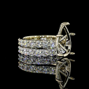 1.58 Cts 14k White Gold Pear Shape Hidden Halo Ring - Image 3