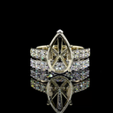 1.58 Cts 14k White Gold Pear Shape Hidden Halo Ring - Video
