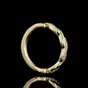0.11 Cts 14k Yellow Gold Round Shape Half Eternity Eternity Band - Image 2