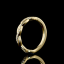 0.11 Cts 14k Yellow Gold Round Shape Half Eternity Eternity Band - Image 4