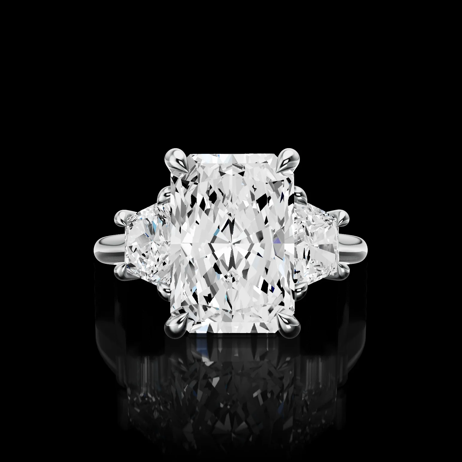 0.09 Cts Platinum Shape Split Shank Ring - Video