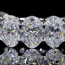 4.02 Cts Platinum Oval Shape 3/4 Band Eternity Band - Image 3