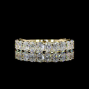1.68 Cts 14k Yellow Gold Cushion Brilliant Shape 3/4 Band Eternity Band - Video