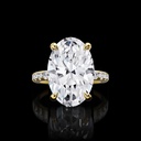 0.63 Cts 18k Yellow Gold Oval Shape Hidden Halo Ring - Video