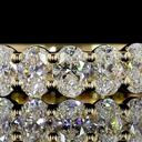 1.61 Cts 14k Yellow Gold Oval Shape 3/4 Band Eternity Band - Image 3