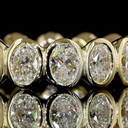 3 Cts 14k Yellow Gold Oval Shape Eternity Band Eternity Band - Image 3