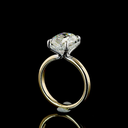 3.76 Cts 14k Two Tone Cushion Brilliant Shape Hidden Halo Ring - Image 2