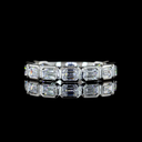 1.13 Cts Platinum Emerald Shape 3/4 Band Ring - Video