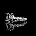 2.18 Cts Platinum Round Shape Solitaire Diamond Shank Ring - Image 2