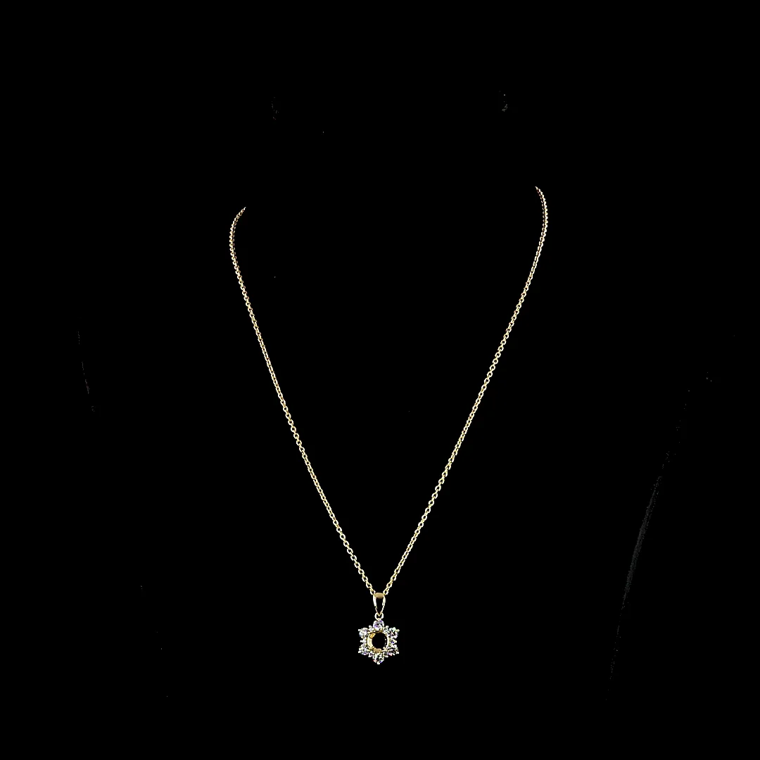 0.99 Cts 14k Yellow Gold Round Shape Pendant Pendant - Video