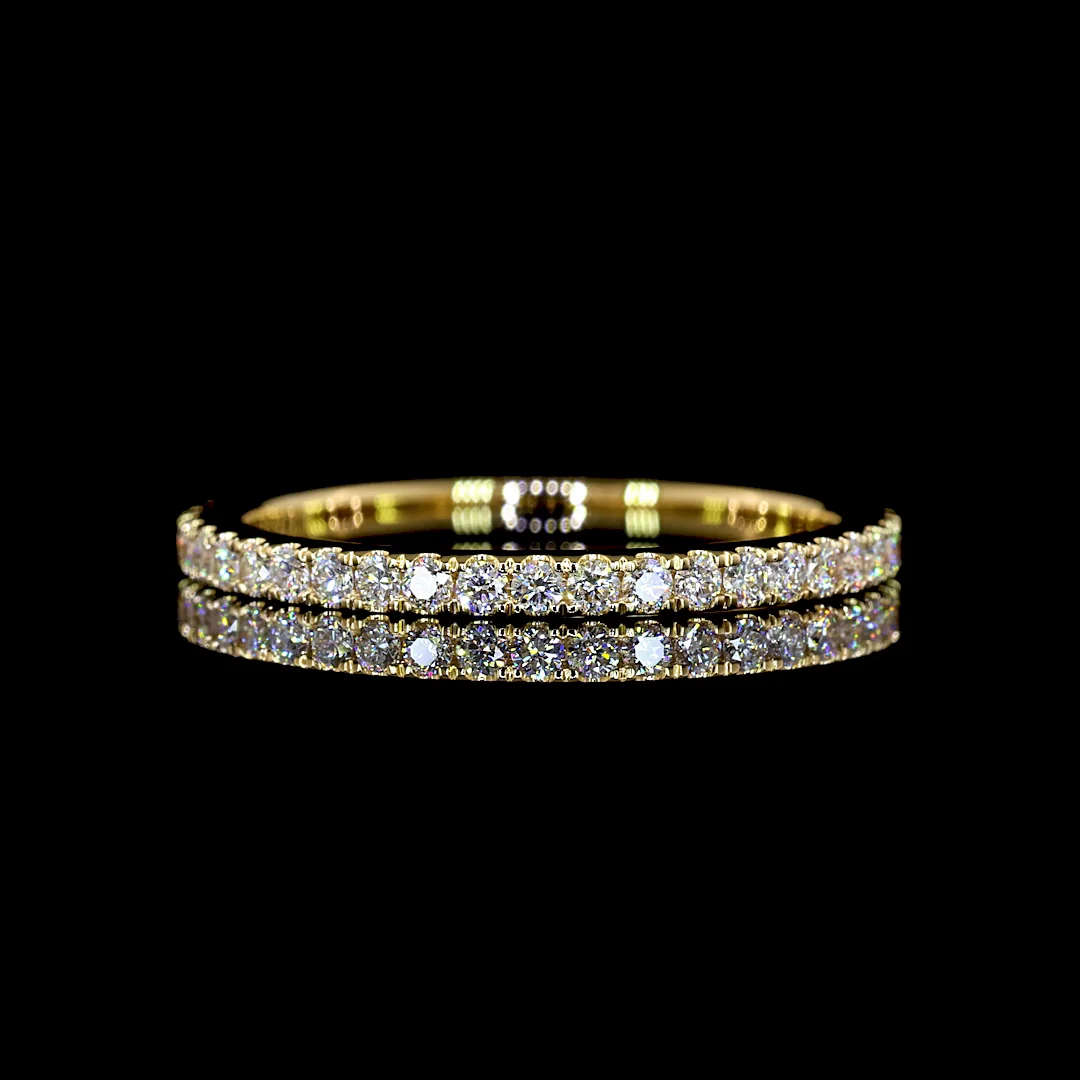 0.52 Cts 18k Yellow Gold Round Shape Eternity Band Eternity Band - Video