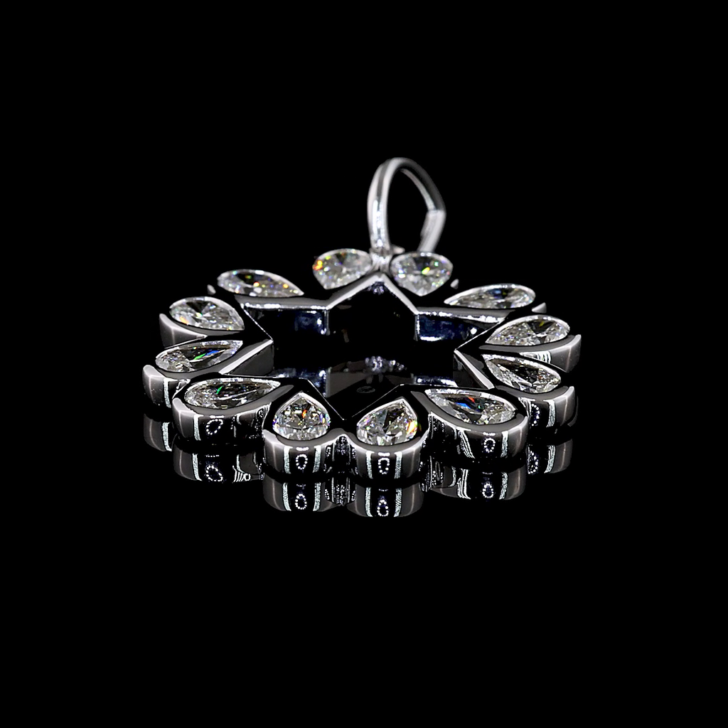 1.31 Cts 14k White Gold Pear Shape Pendant Pendant - Video