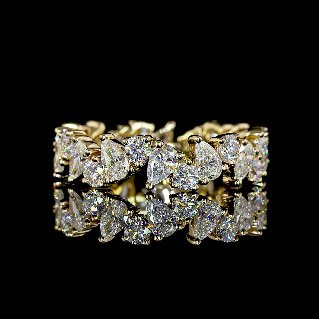 2.38 Cts 14k Yellow Gold Mix Shape Eternity Band Eternity Band - Video