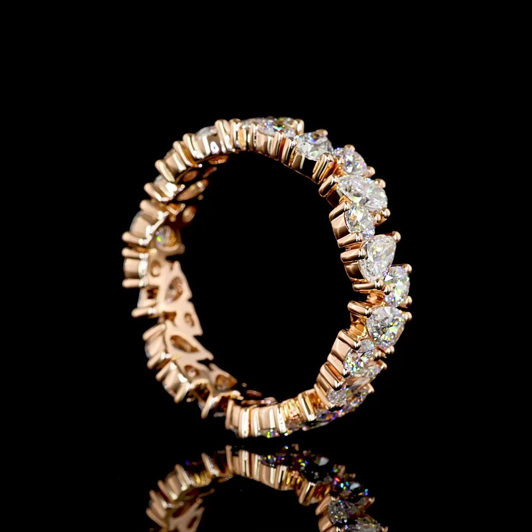 2.52 Cts 14k Rose Gold Mix Shape Eternity Band Eternity Band - Image 2