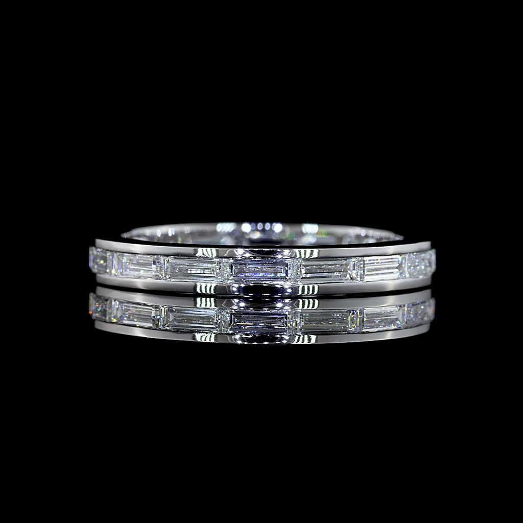 1.19 Cts 14k White Gold Baguette Shape Eternity Band Eternity Band - Video