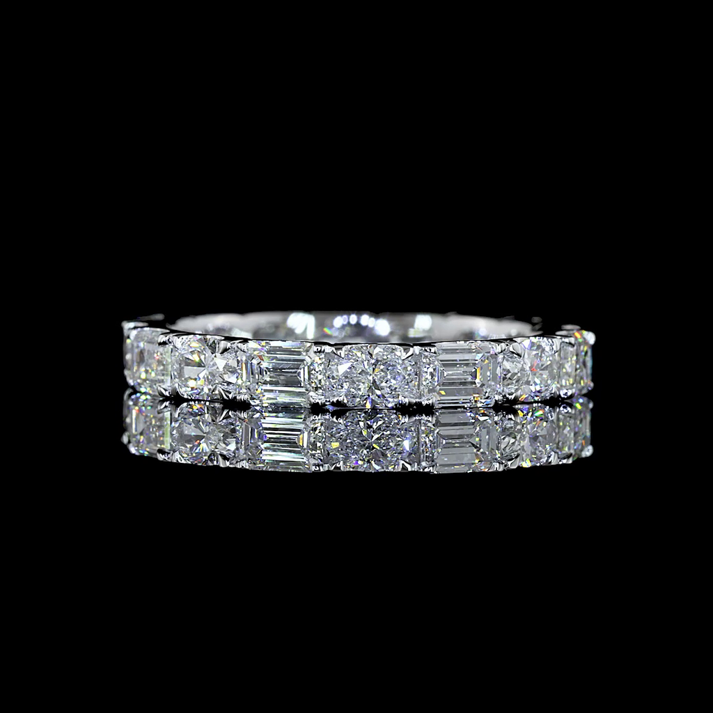 2.02 Cts 14k White Gold Mix Shape Eternity Band Eternity Band - Video