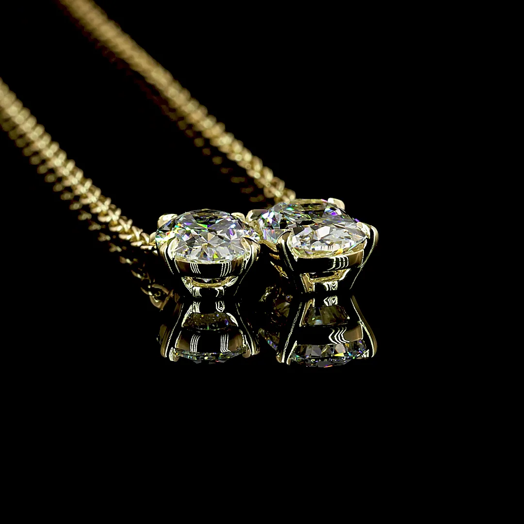 3.12 Cts 14k Yellow Gold Mix Shape Pendant Pendant - Image 2