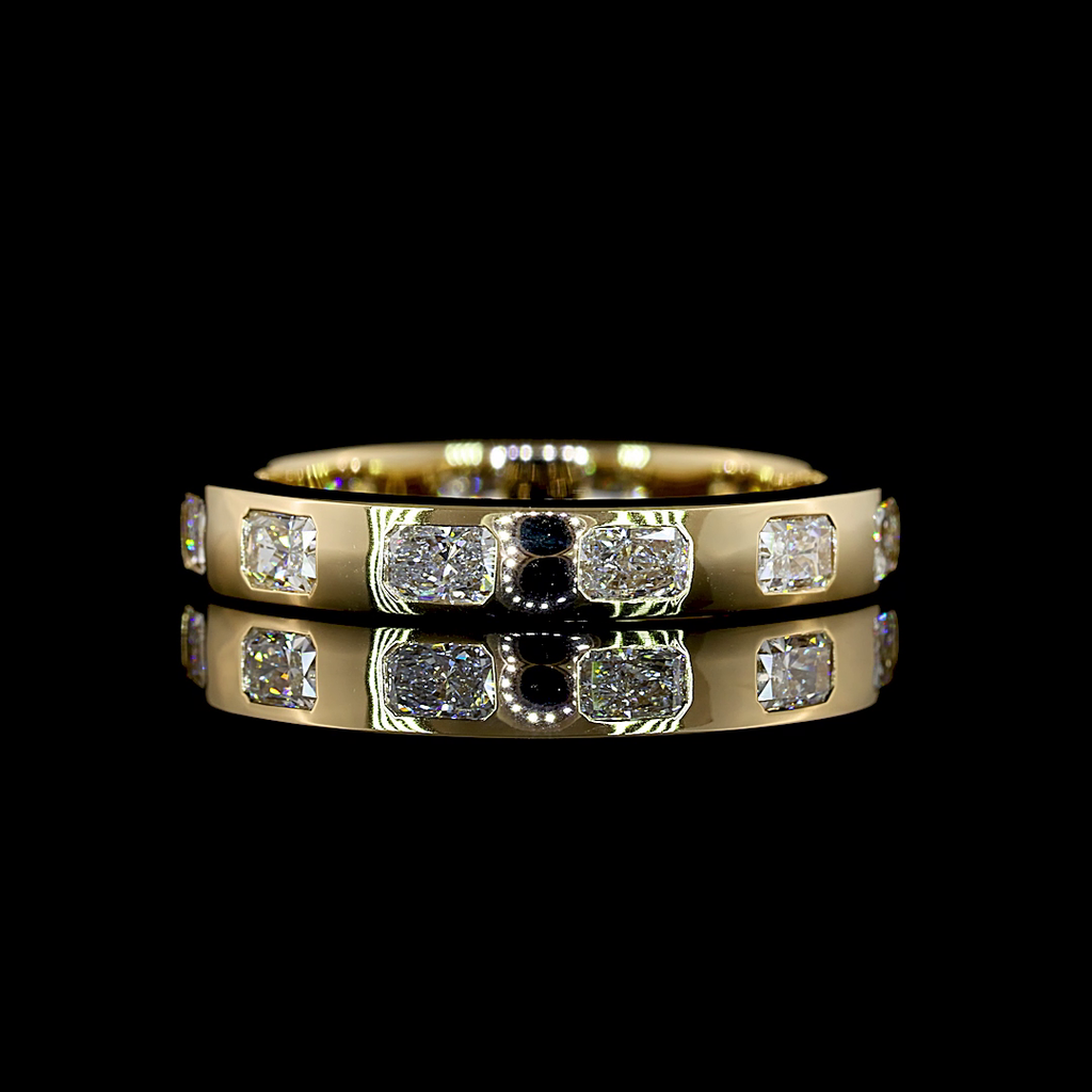 1.12 Cts 14k Yellow Gold Radiant Shape Eternity Band Eternity Band - Video