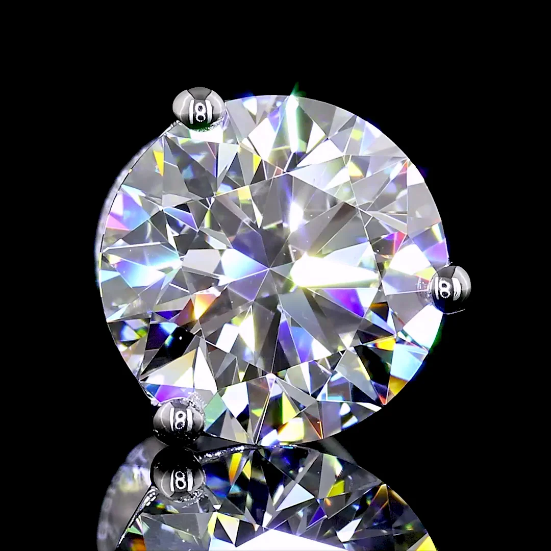 2.01 Cts 14k White Gold Round Shape Martini Earring - Image 3