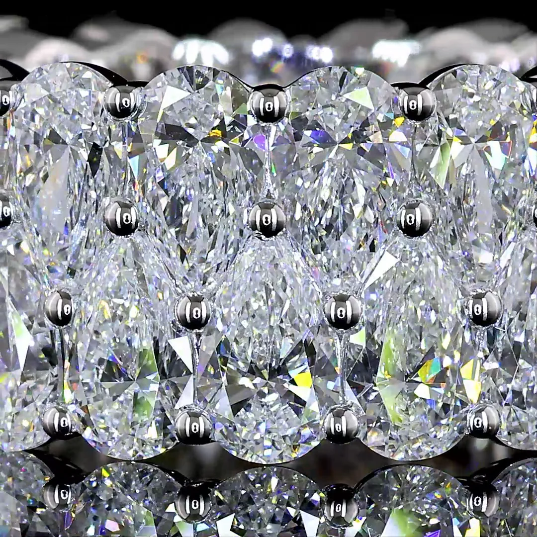 9.88 Cts 14k White Gold Pear Shape Eternity Band Eternity Band - Image 3