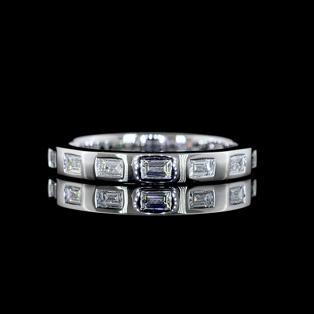0.44 Cts 14k White Gold Baguette Shape Eternity Band Eternity Band - Video