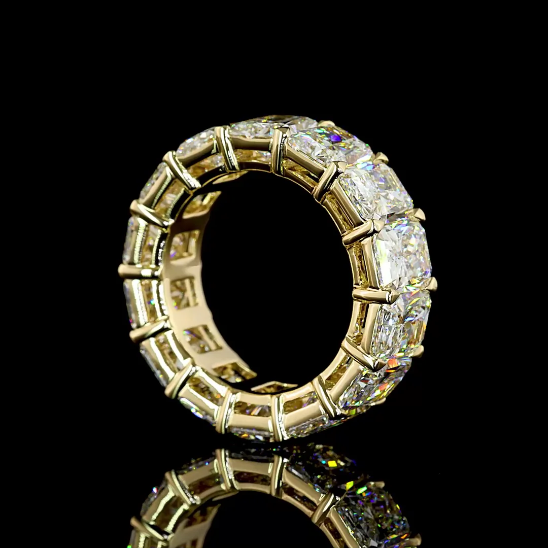14.69 Cts 14k Yellow Gold Radiant Shape Eternity Band Eternity Band - Image 2