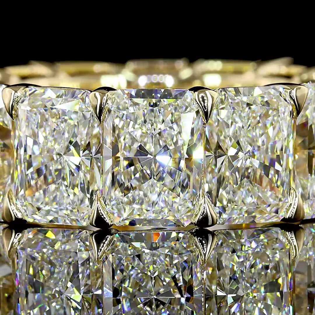 14.69 Cts 14k Yellow Gold Radiant Shape Eternity Band Eternity Band - Image 3