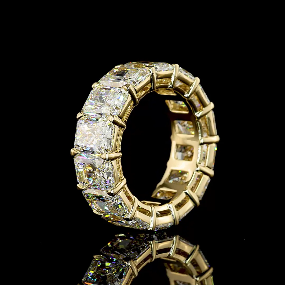 14.69 Cts 14k Yellow Gold Radiant Shape Eternity Band Eternity Band - Image 4