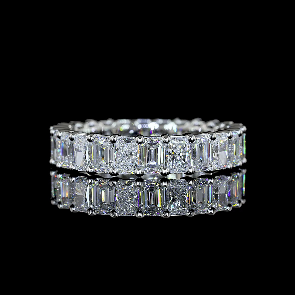 3.87 Cts Platinum Mix Shape Eternity Band Eternity Band - Video