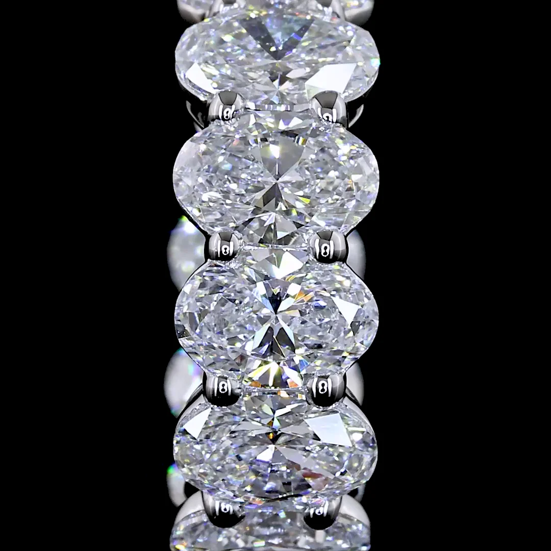 3.42 Cts 14k Yellow Gold Oval Shape Huggies Earring - Image 3