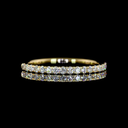 0.31 Cts 14k Yellow Gold Round Shape 3/4 Band Eternity Band - Video