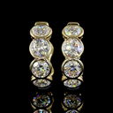 3.54 Cts 14k Yellow Gold Round Shape Huggies Earring - Video