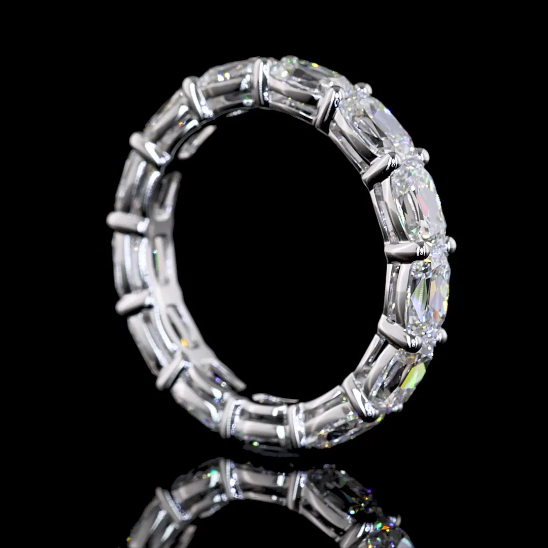 4.16 Cts 14k White Gold Antique Cushion Shape Eternity Band Eternity Band - Image 2