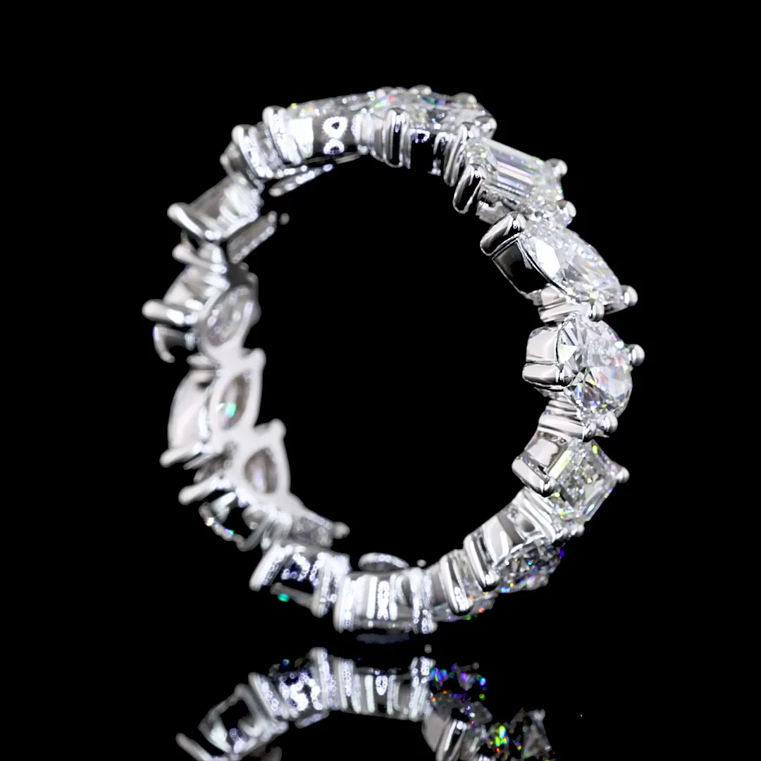 2.91 Cts 14k White Gold Mix Shape Eternity Band Eternity Band - Image 2